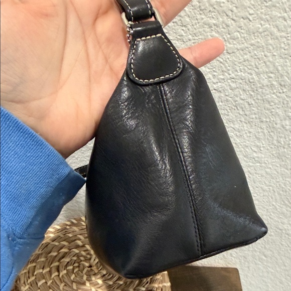 Mini Coach Black Leather Bag - Picture 3 of 14